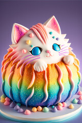 Delicious and cute birthday cake inspired by kittens