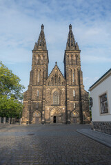 Fototapeta na wymiar Basilica of St. Peter and St. Paul at Vysehrad - Prague, Czech Republic
