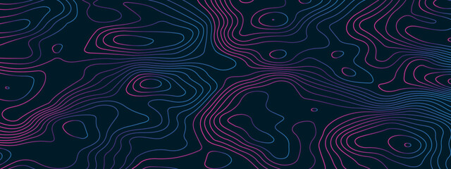 Abstract topographic contours map background. Topography lines and circles background. Topographic map Patterns, Topographic map and place for texture.  Vector illustration.