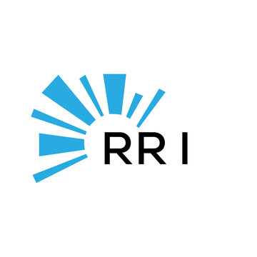 RRI letter logo. RRI blue image on white background and black letter. RRI technology  Monogram logo design for entrepreneur and business. RRI best icon.
