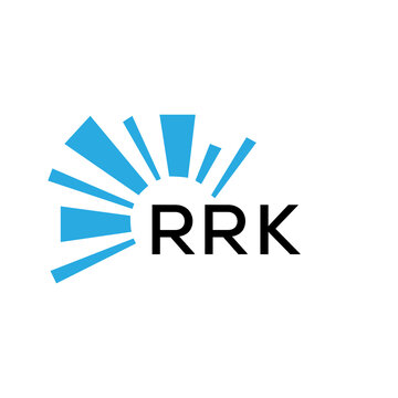RRK letter logo. RRK blue image on white background and black letter. RRK technology  Monogram logo design for entrepreneur and business. RRK best icon.
