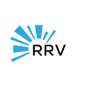 RRV letter logo. RRV blue image on white background and black letter. RRV technology  Monogram logo design for entrepreneur and business. RRV best icon.
