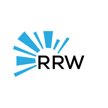 RRW letter logo. RRW blue image on white background and black letter. RRW technology  Monogram logo design for entrepreneur and business. RRW best icon.
