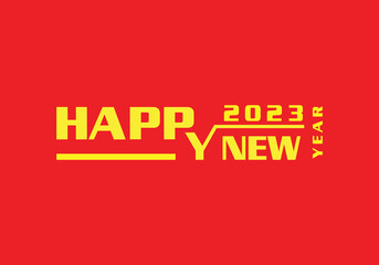 happy new year 2023 icon logo