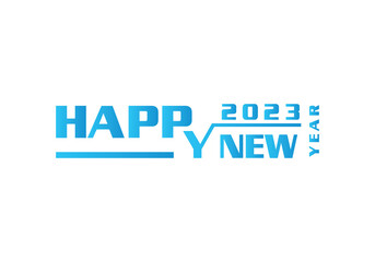 happy new year 2023 icon logo