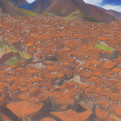 Cultural attractions Cusco Peru painting 