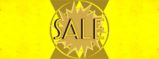 Abstract golden texture sale sign background image.