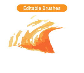 Obraz premium Brush strokes isolated. Editable brush arts