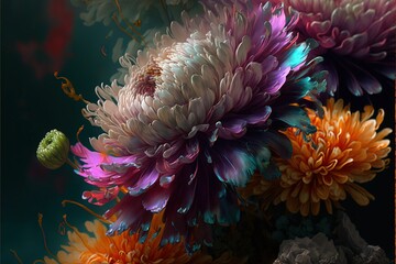 Pretty  painted flowers