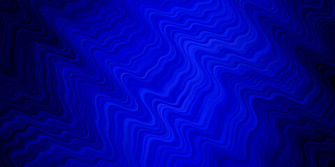 Dark BLUE vector background with bent lines.