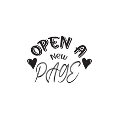 open new page quote motivational inspirational vector writing design