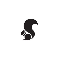 squirrel logo abstract design vector illustration