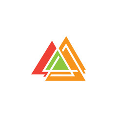 triangle logo template illustration vector abstract design