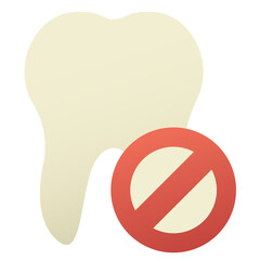 Tooth extraction flat design style icon