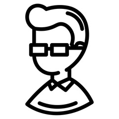 bespectacled man line 