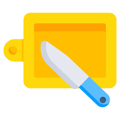 Vegetable cutting board icon, editable vector 