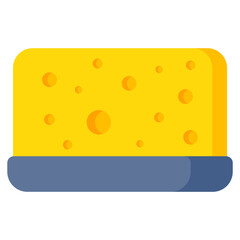 An icon design of cheese block 