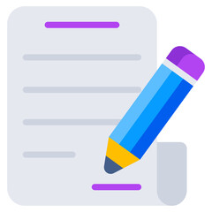Trendy design icon of writing list 