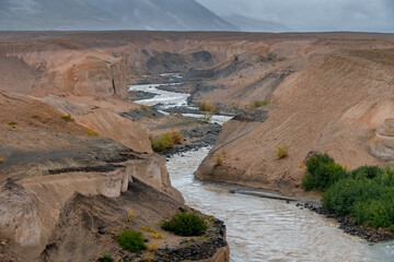 Confluence of Knife Creek and Windy Creek at the Valley of Ten Thousand Smokes, Katmai National Park, Alaska