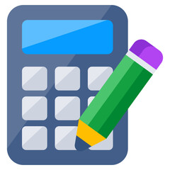 A premium download icon of number cruncher, calculator