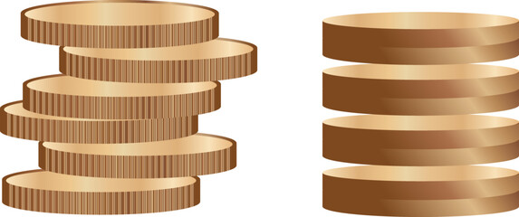 gold coing icon illustration on white background..eps