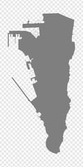 Gibraltar blank map. Map of Gibraltar on transparent background for your web site design, app, UI. EPS10.