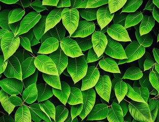 Obraz premium green leaves background