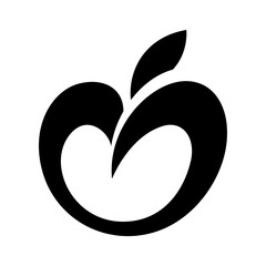 Black Abstract Apple Icon