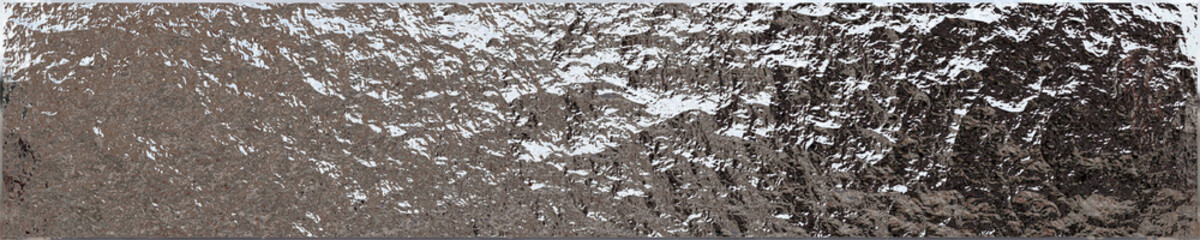 Metallic tin foil surface. Silver matte metal background. Parchment paper texture. Tinfoil. Wide 3d illustration