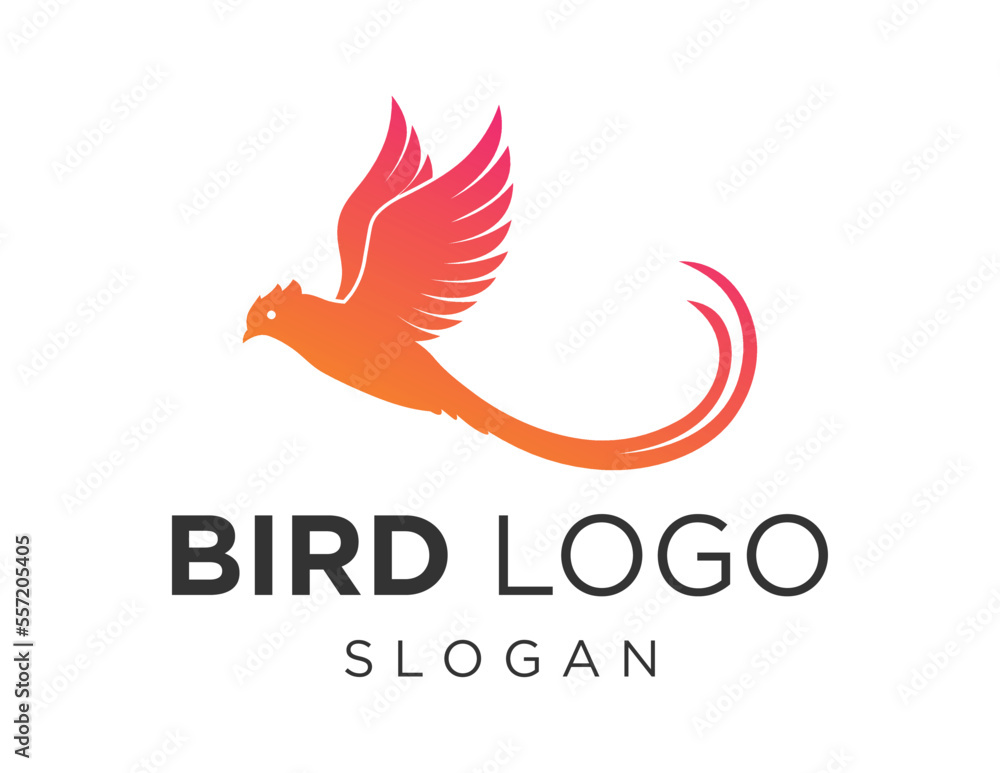 Poster logo design about bird on a white background. created using the coreldraw application.