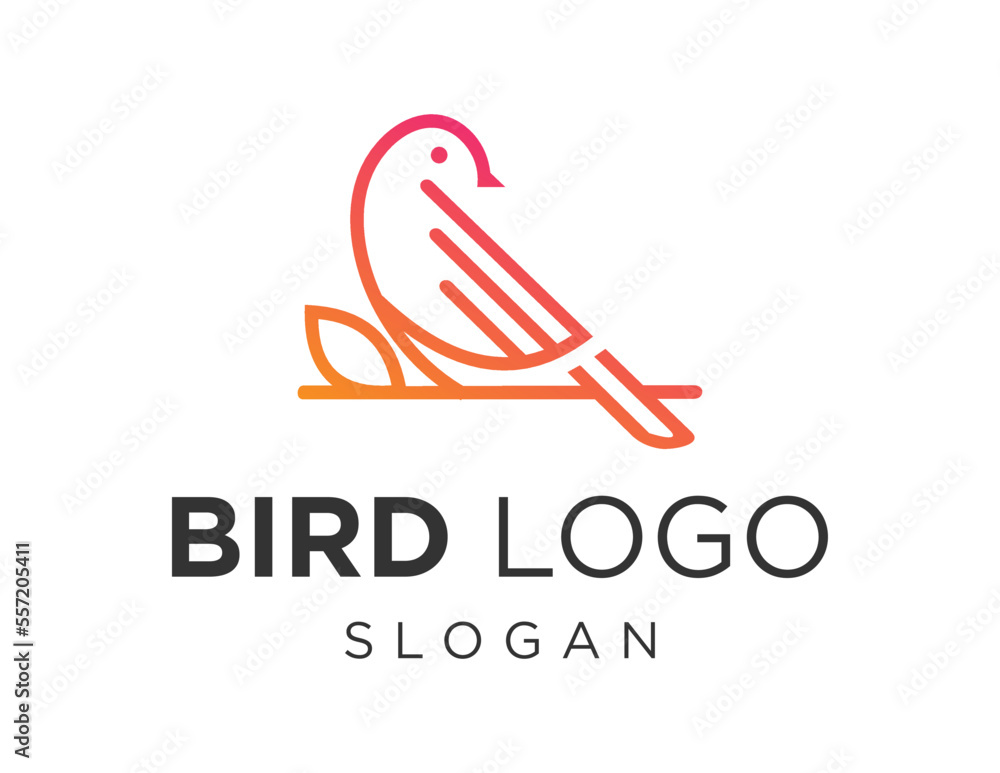 Poster logo design about bird on a white background. created using the coreldraw application.