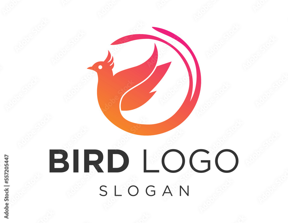 Poster logo design about bird on a white background. created using the coreldraw application.
