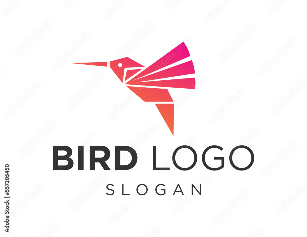 Poster logo design about bird on a white background. created using the coreldraw application.