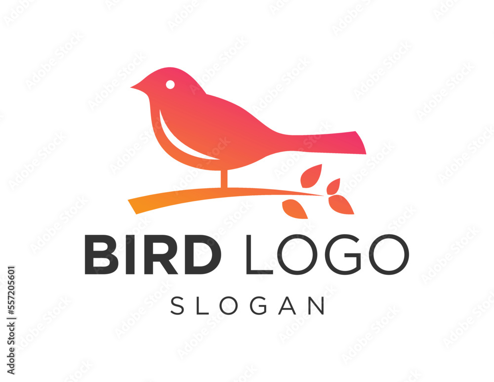 Poster logo design about bird on a white background. created using the coreldraw application.