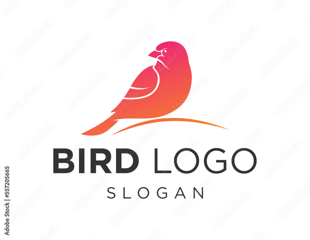 Poster logo design about bird on a white background. created using the coreldraw application.