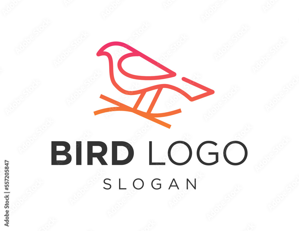 Poster logo design about bird on a white background. created using the coreldraw application.