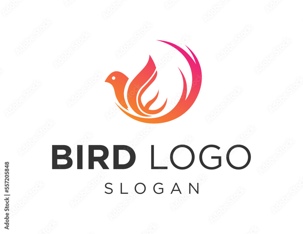 Poster logo design about bird on a white background. created using the coreldraw application.