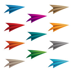 Fototapeta na wymiar Colorful Paper Planes