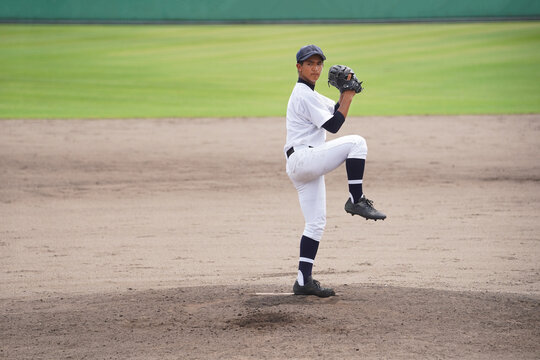左投手の投球モーション（高校野球）