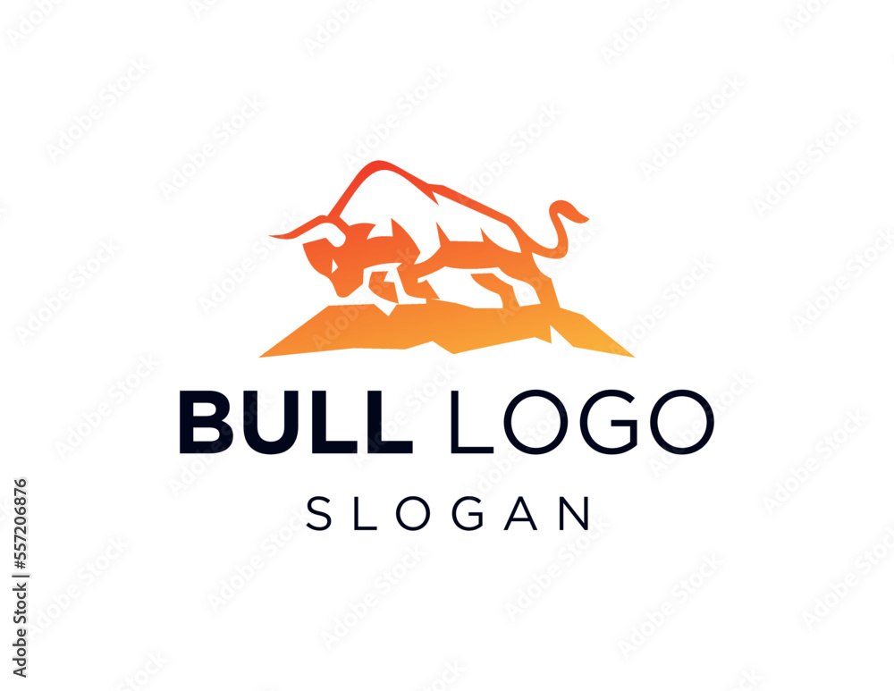 Aufkleber logo design about bull on a white background. created using the coreldraw application.