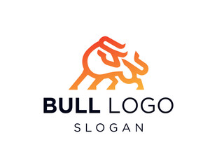 Logo design about Bull on a white background. created using the CorelDraw application.