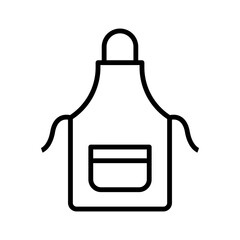 Kitchen protective apron. Pictogram isolated on a white background.