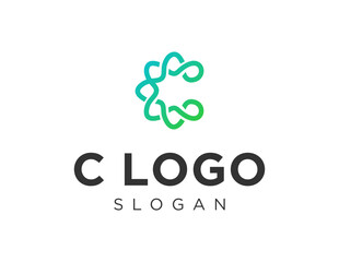 Logo design about C Letter on a white background. created using the CorelDraw application.