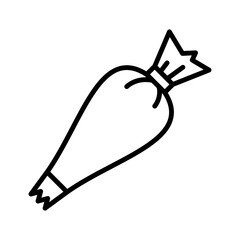 Piping bag icon. Pastry cream bag. Cake decorating tool.