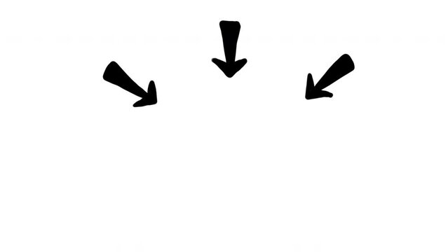 Animation of hand drawn pointing arrow.