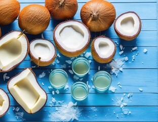 coconuts on table