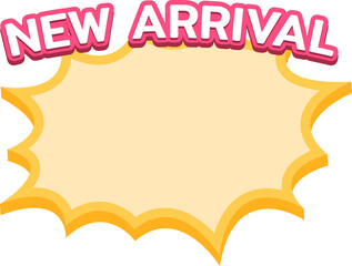 New arrival, starburst sticker, and badge with offer and discount, Tag Promotion discount banner templates