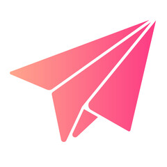 paper plane gradient icon