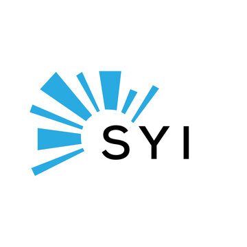 SYI letter logo. SYI blue image on white background and black letter. SYI technology  Monogram logo design for entrepreneur and business. SYI best icon.
