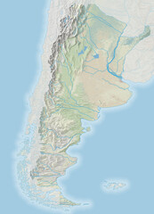 Topographic map of Argentina - 557211095